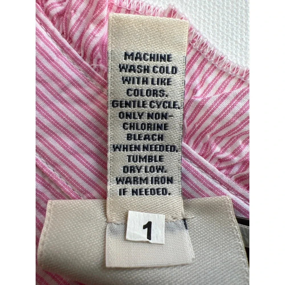 Pink Floral Top Sleeveless Embroidered Cotton St Johns Bay Blouse Womens L  Boho